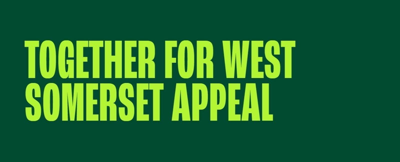 West somerset appeal banner
