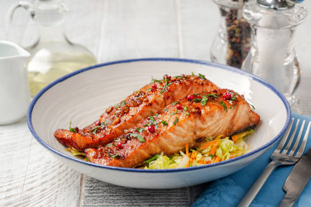 Honey glazed salmon- Healthy foods