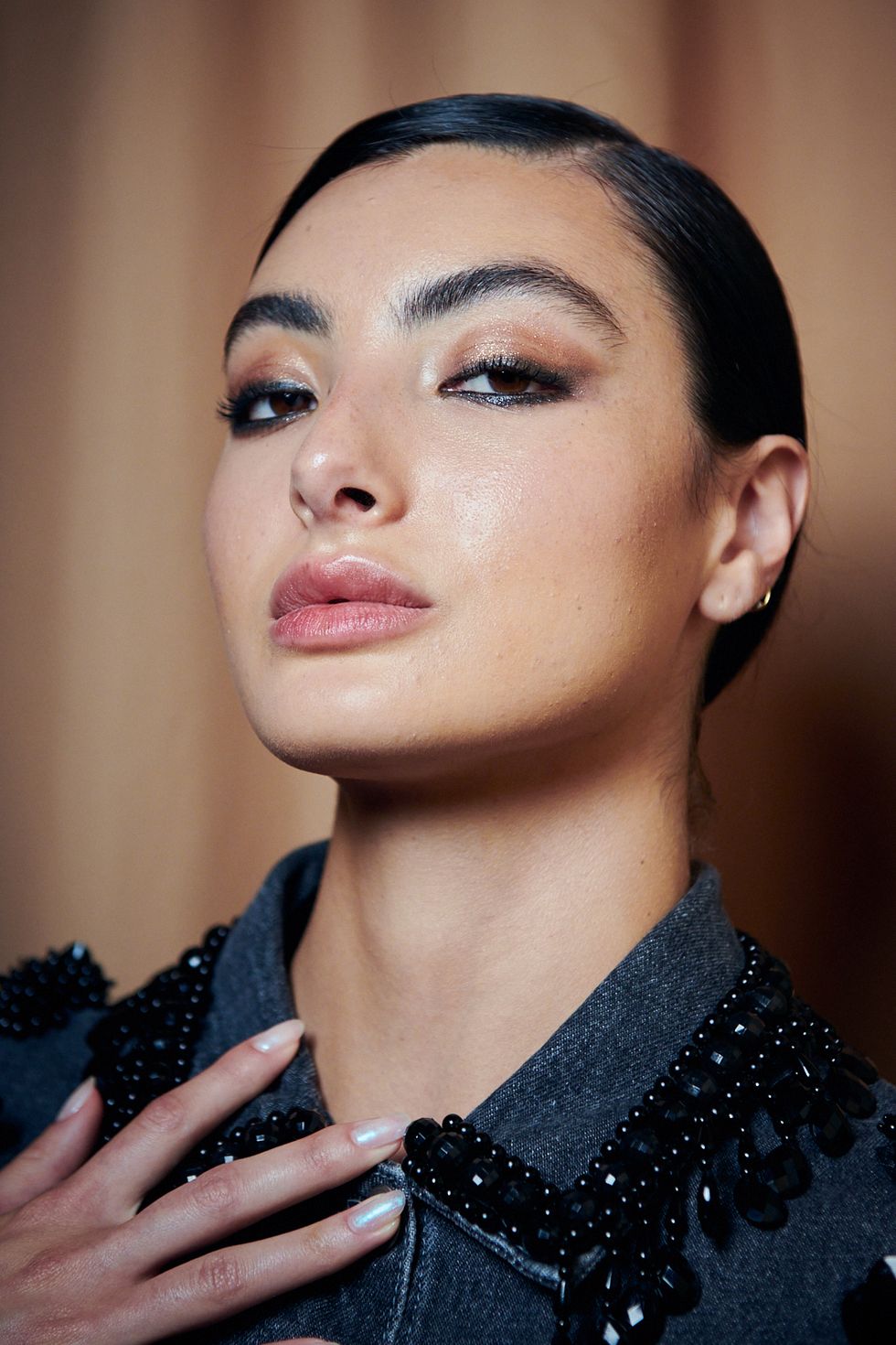 Runway makeup- dewy finish