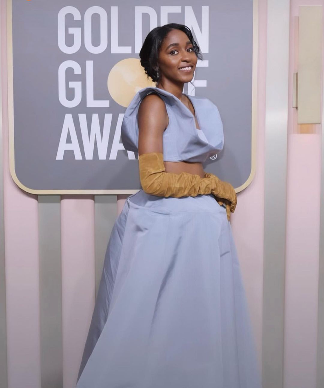 Edebiri at the Golden Globes awards