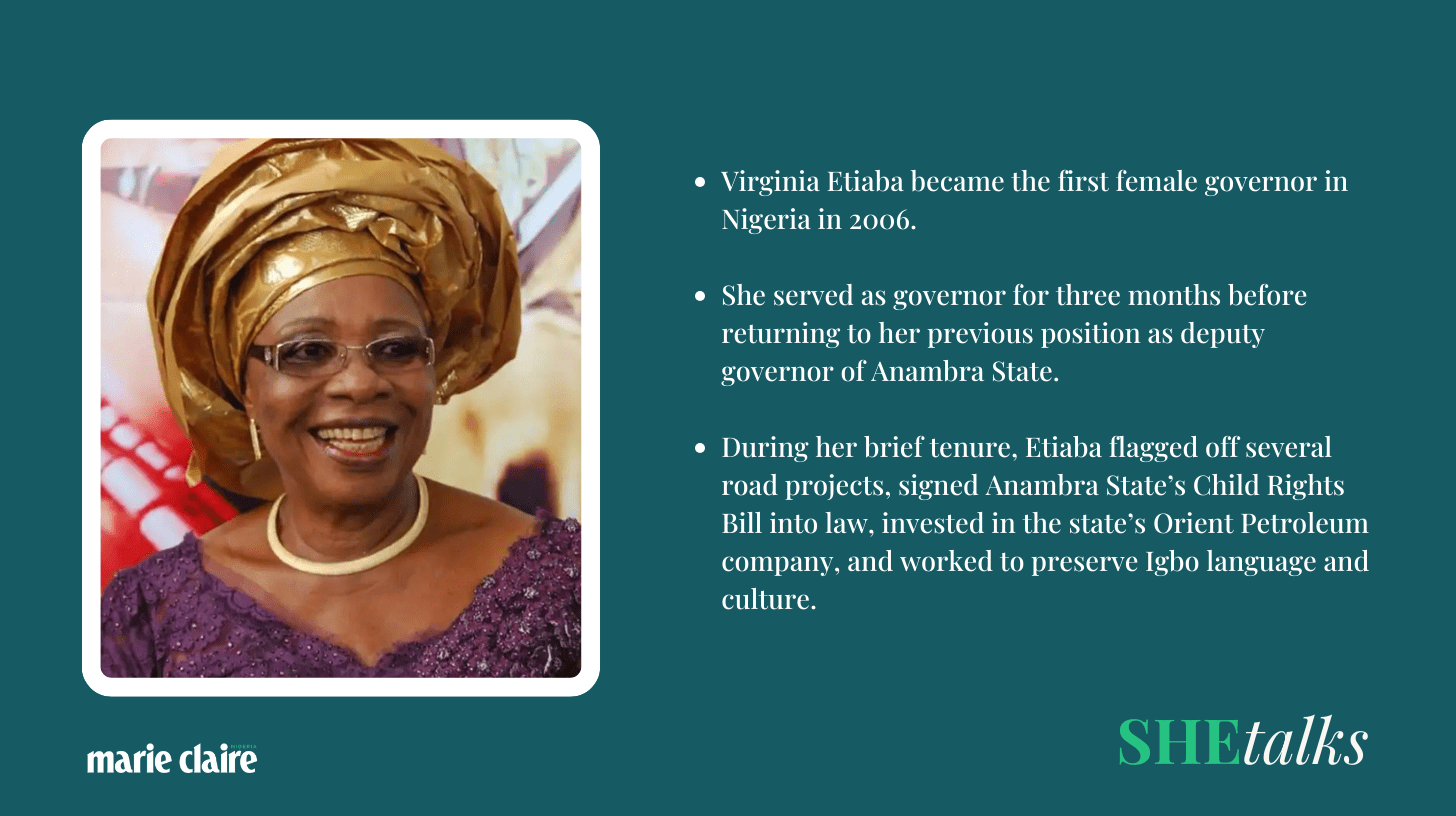 Nigerian women in politics - Dame Virginia Etiaba