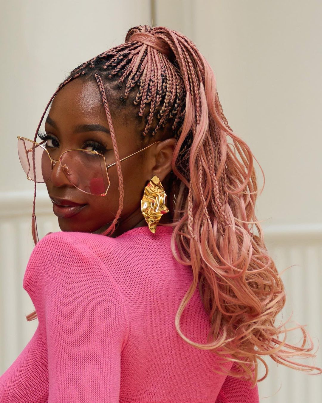 Colourful braid style