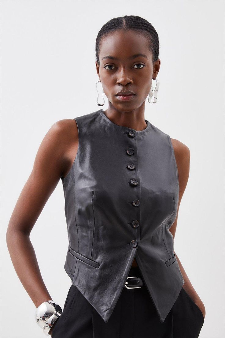 Leather waistcoat