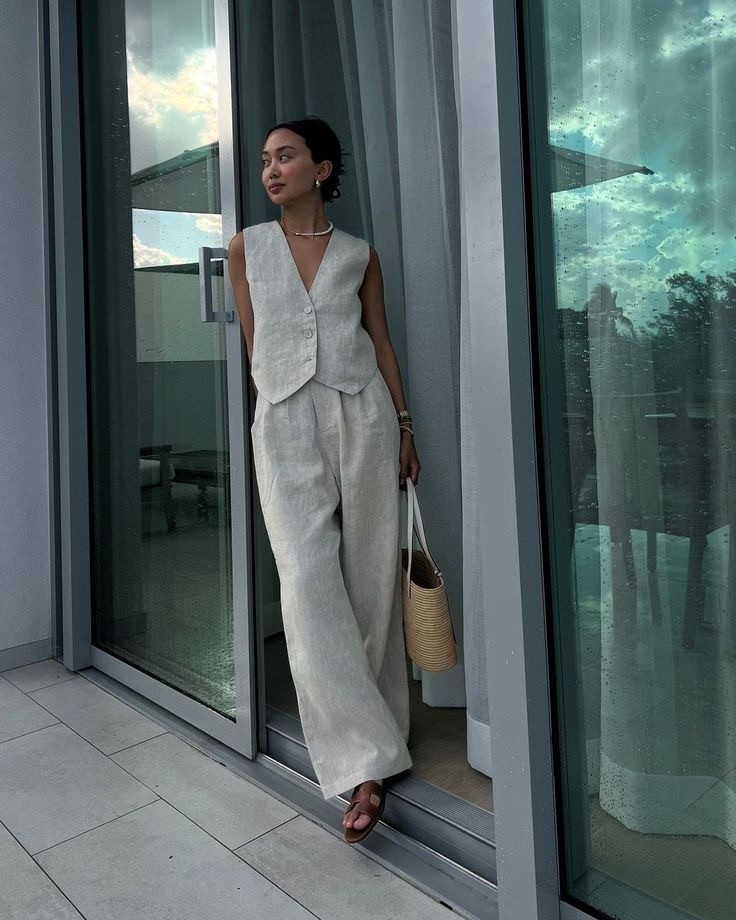 Monochrome waistcoat set