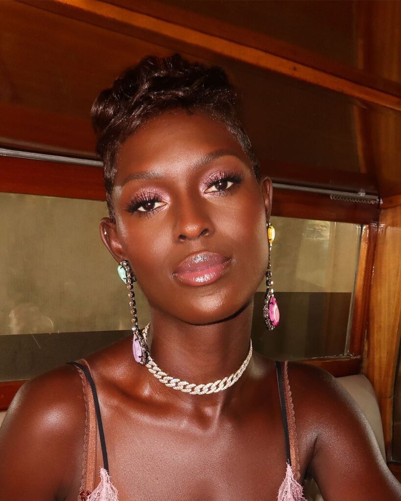 pixie haircut on Jodie Turner-Smith via Instagram