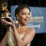 Tyla at the 66th GRAMMY Awards on February 04, 2024, in Los Angeles, California.