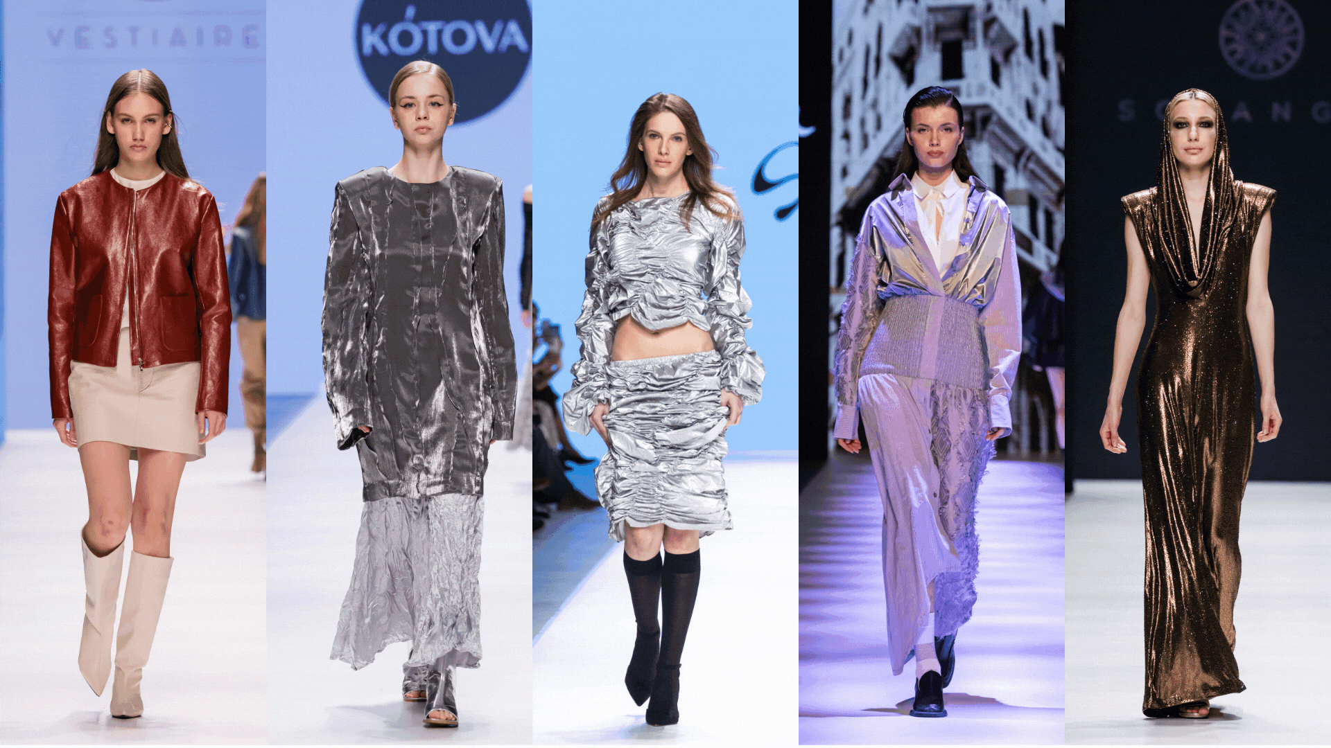 Moscow Fashion Week fashion trends - metallic hues