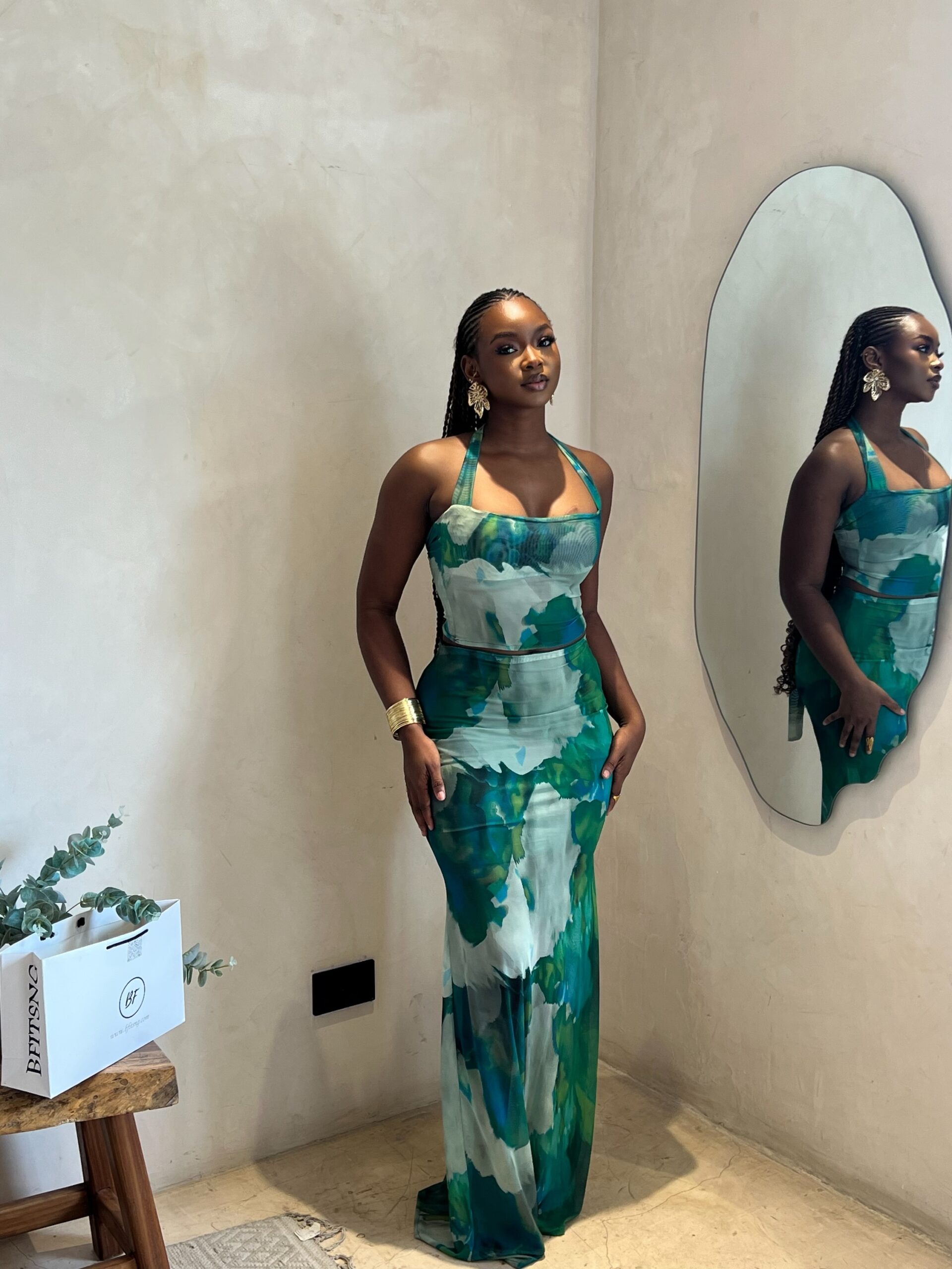 Kay Mesh set in green via bfitsng.com