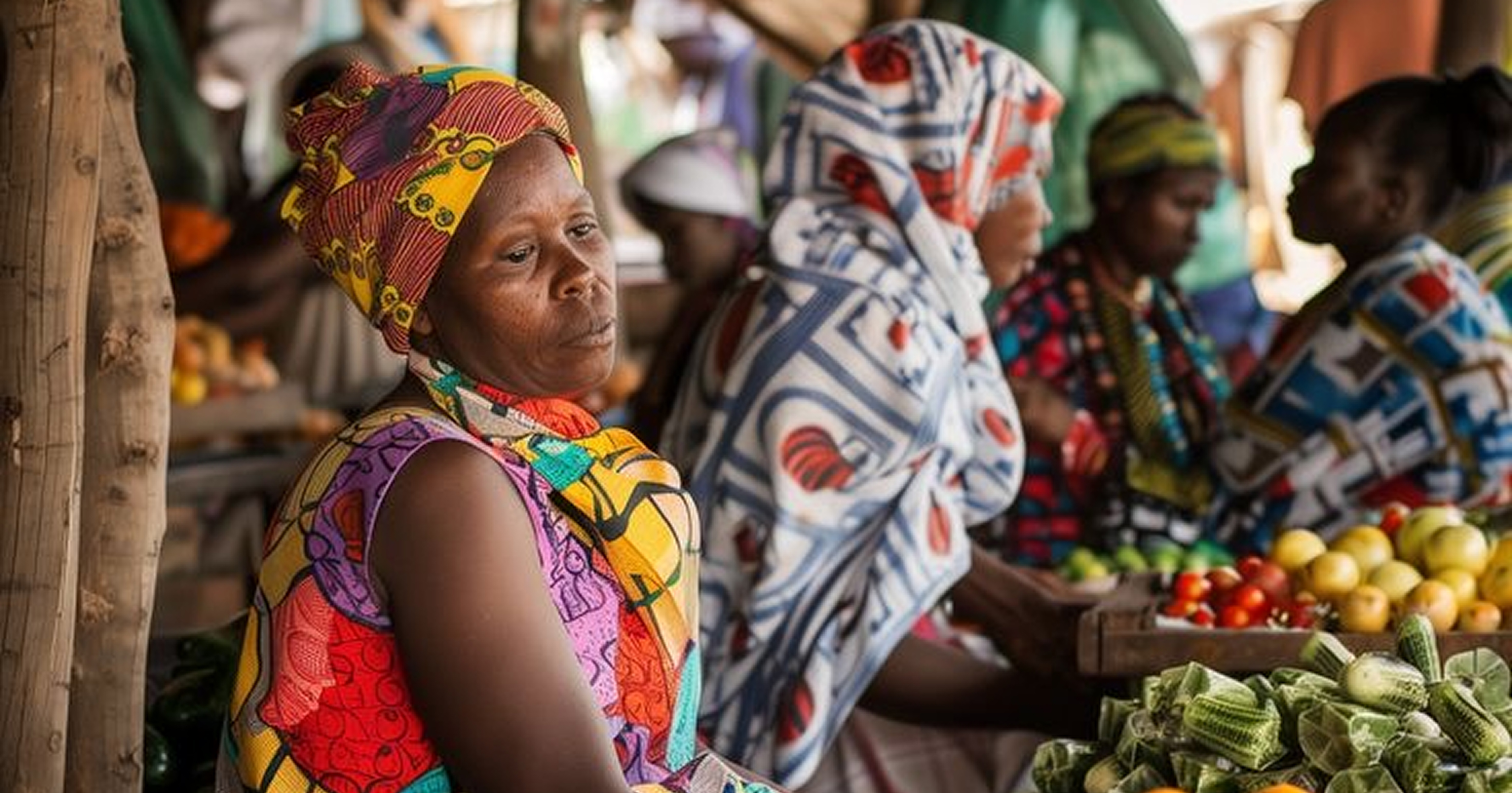 Female trader conducting her business