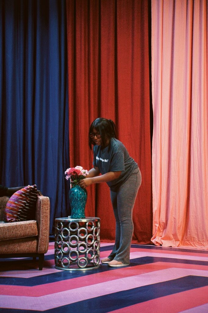 Anita Ashiru on one of her sets, via Anita Ashiru