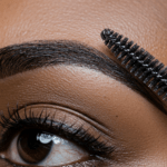Close up shot of a black women's eyebrow via Image FX