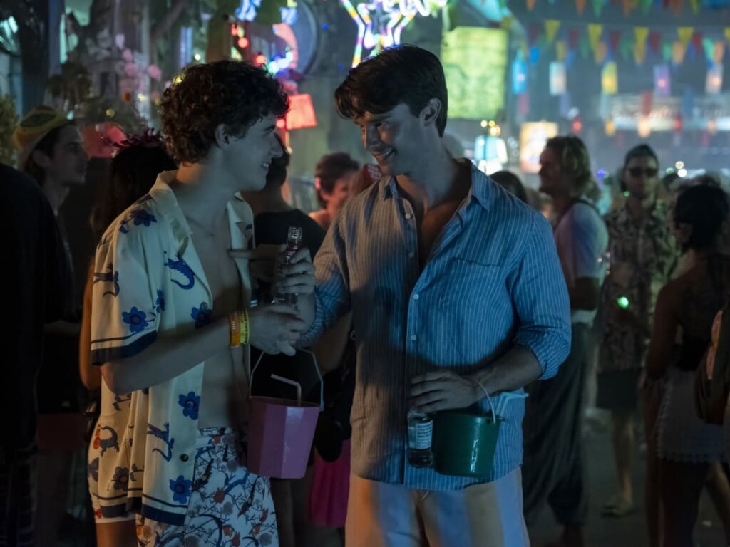 Sam Nivola and Patrick Schwarzenegger in “The White Lotus” season 3 by Fabio Lovino/HBO