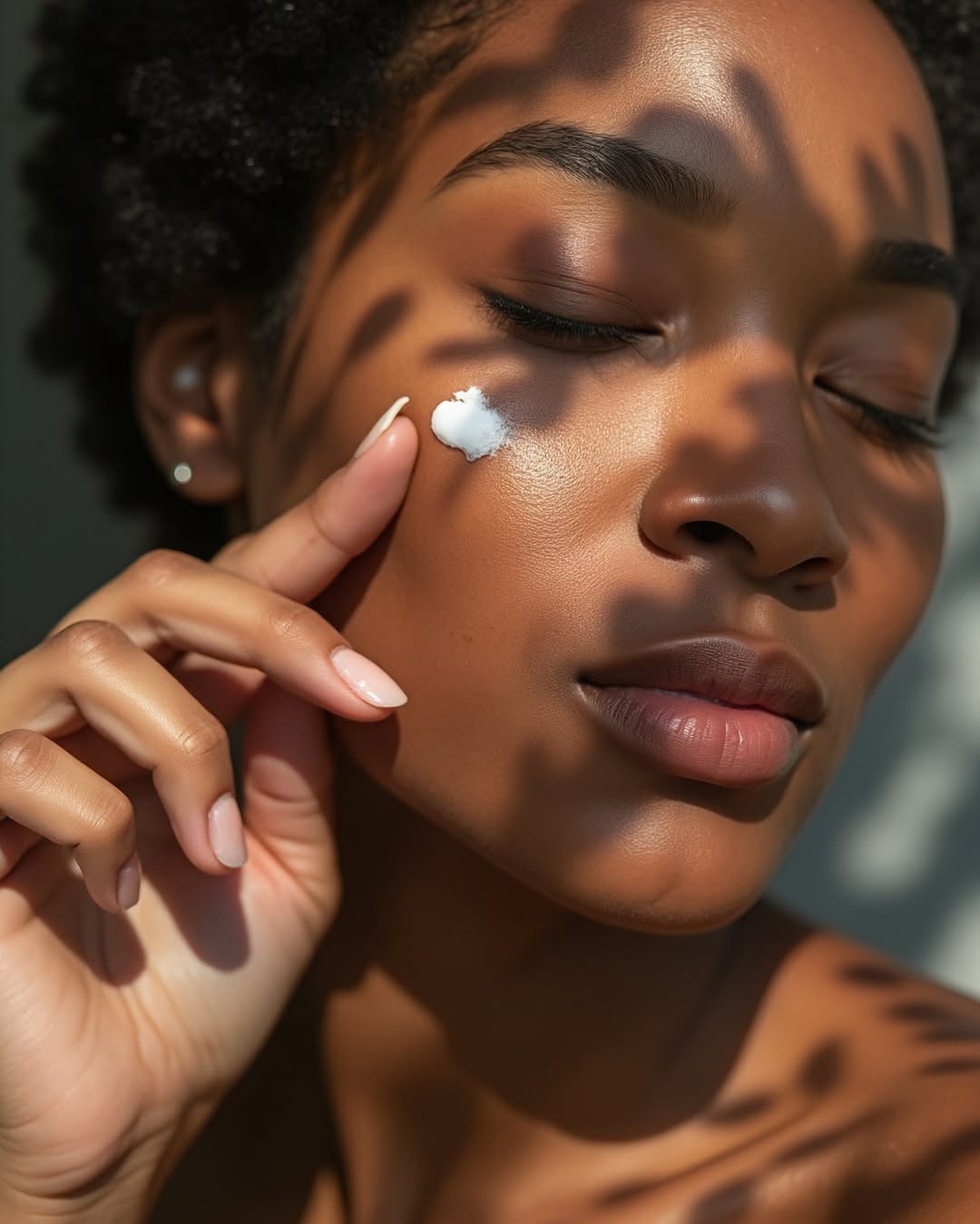 AI model applying skin care via @seelab.ai on Instagram