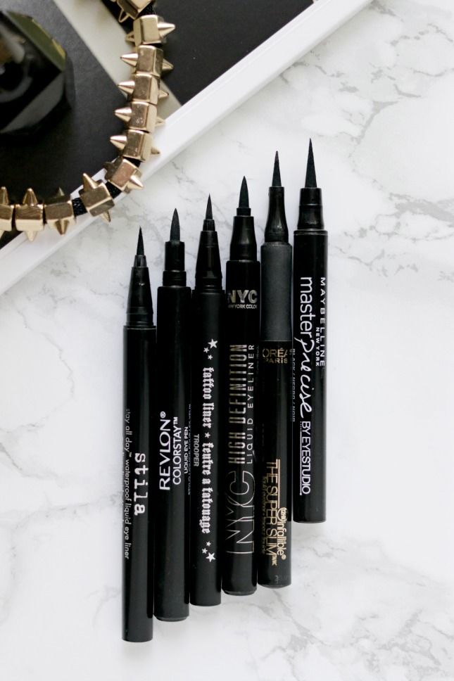 Minimalist beauty routine - Pen eyeliners via thirteen thoughts on Pinterest
