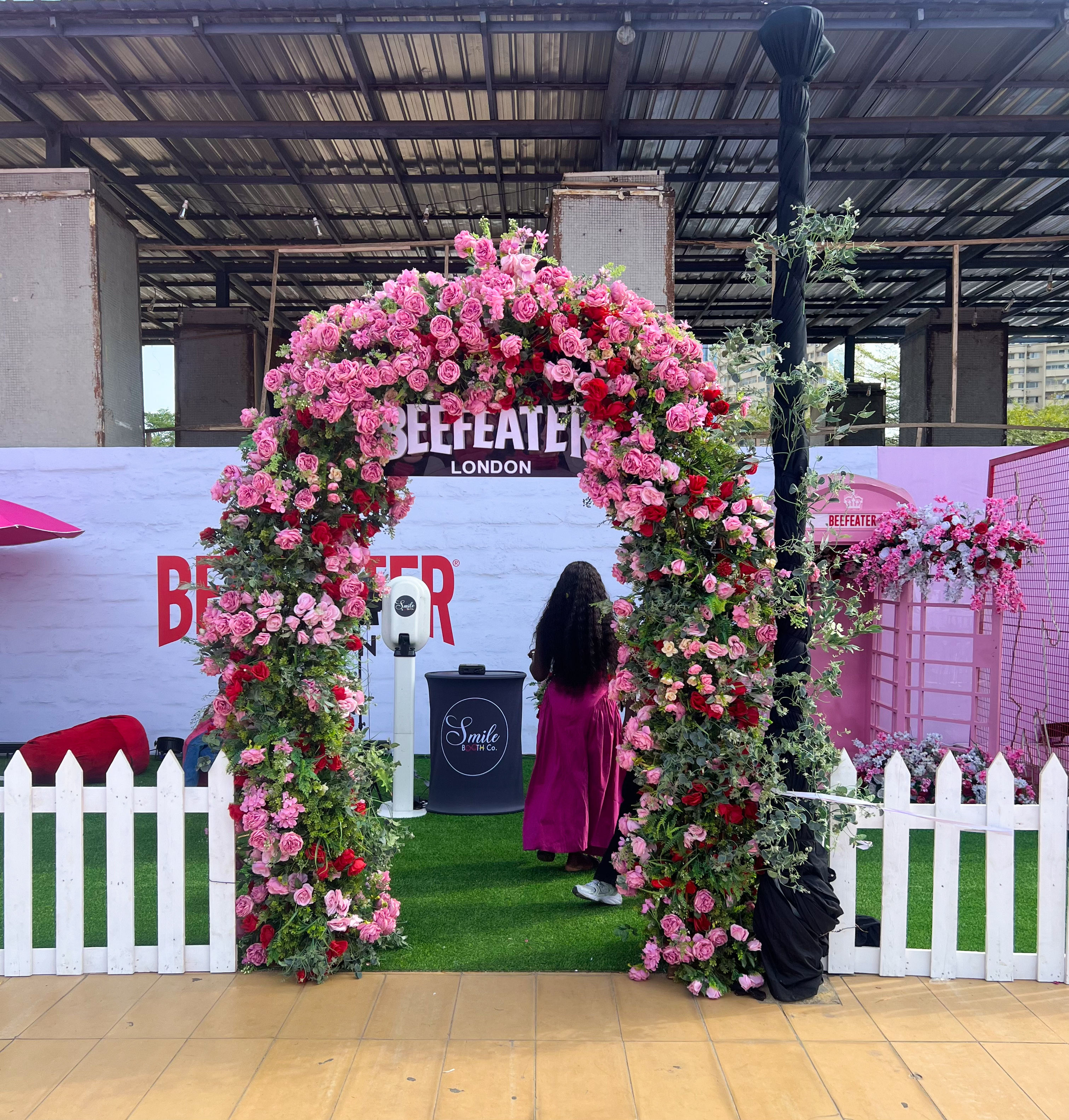 A close up shot of the Beefeater booth at Femme Fest Lagos 2025