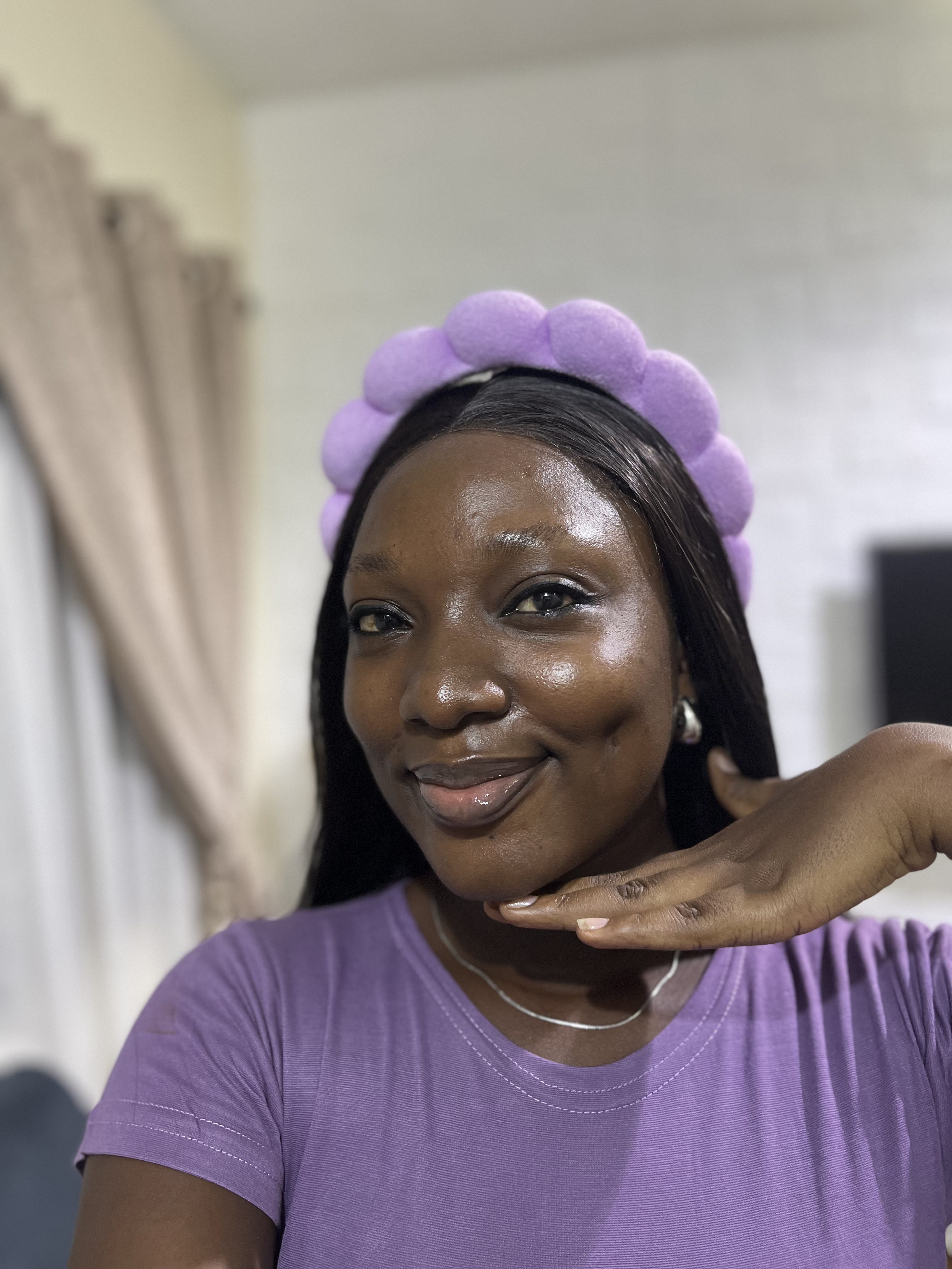 Beauty Editor, Wumi Tuase-Fosudo showing her minimalist beauty routine