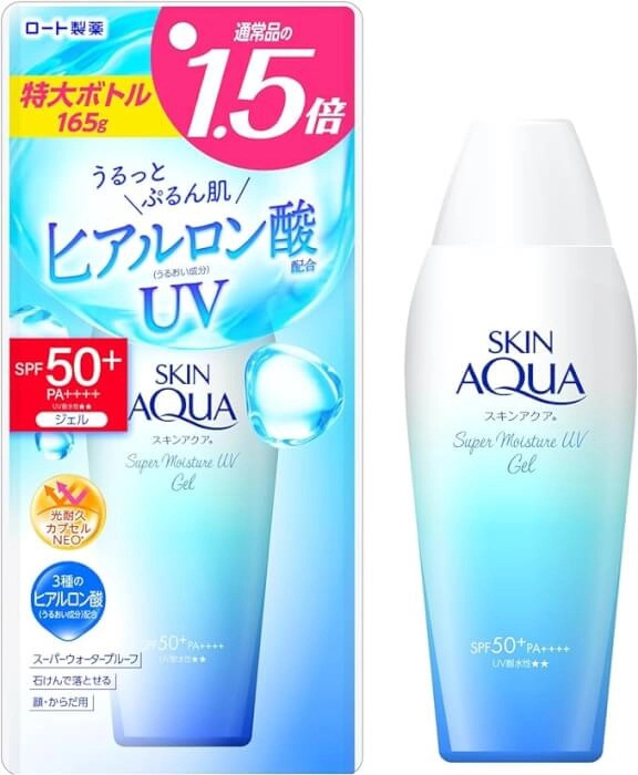Tried and Tested staple beauty products: Skin Aqua UV Super Moisture Gel Sunscreen via beautyhut.com