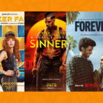 A collage of the posters for "Poker Face," "Sinners" and "Forever" via IMDb