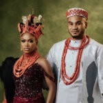 A South-south couple at a Nigerian wedding via @Femivisuals on Instagram