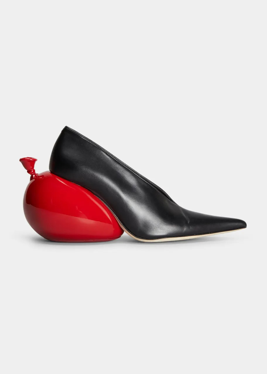 Sold out LOEWE balloon heel leather pumps via bergdorfgoodman.com