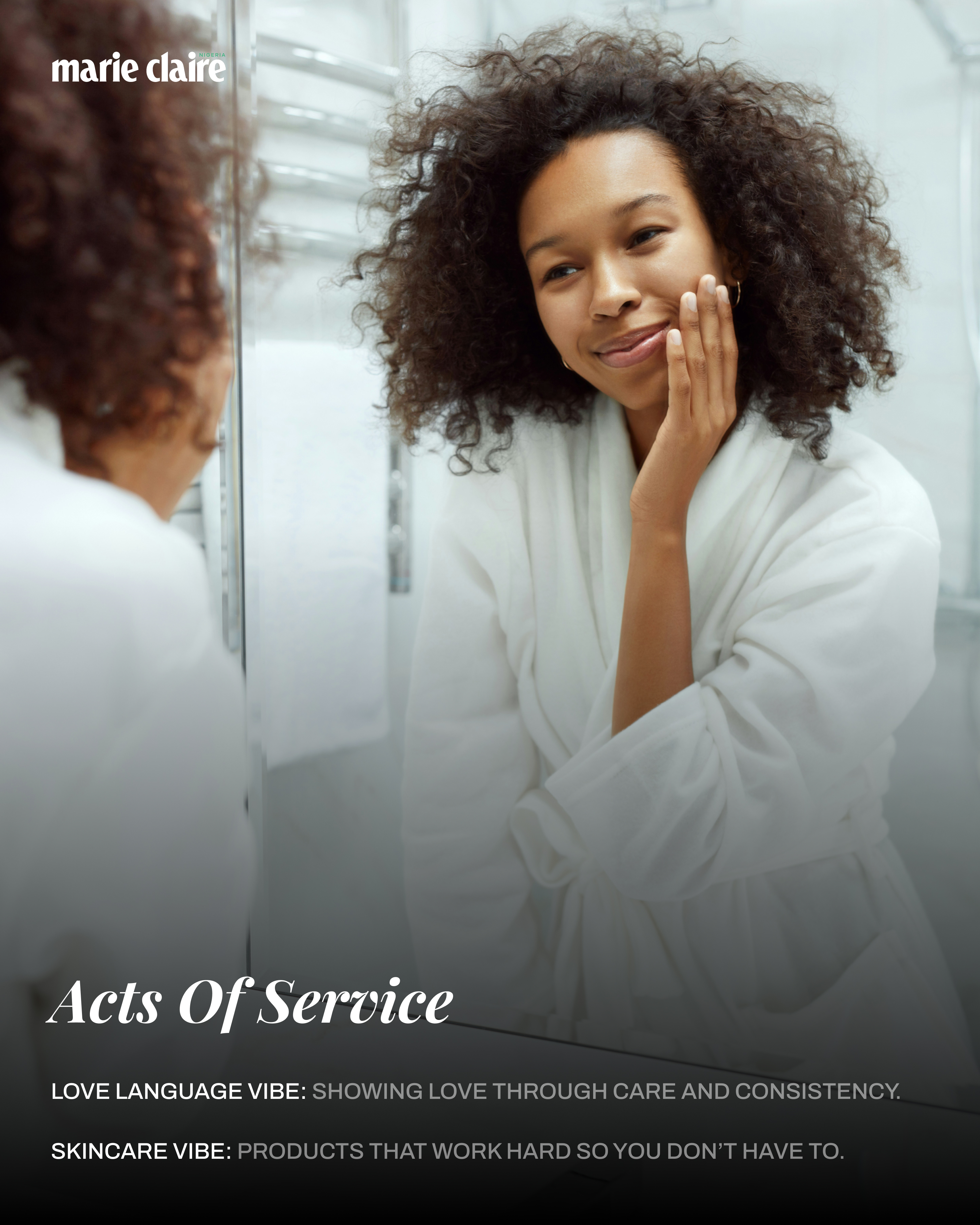 Skincare love languages - self-care routine: acts of service 