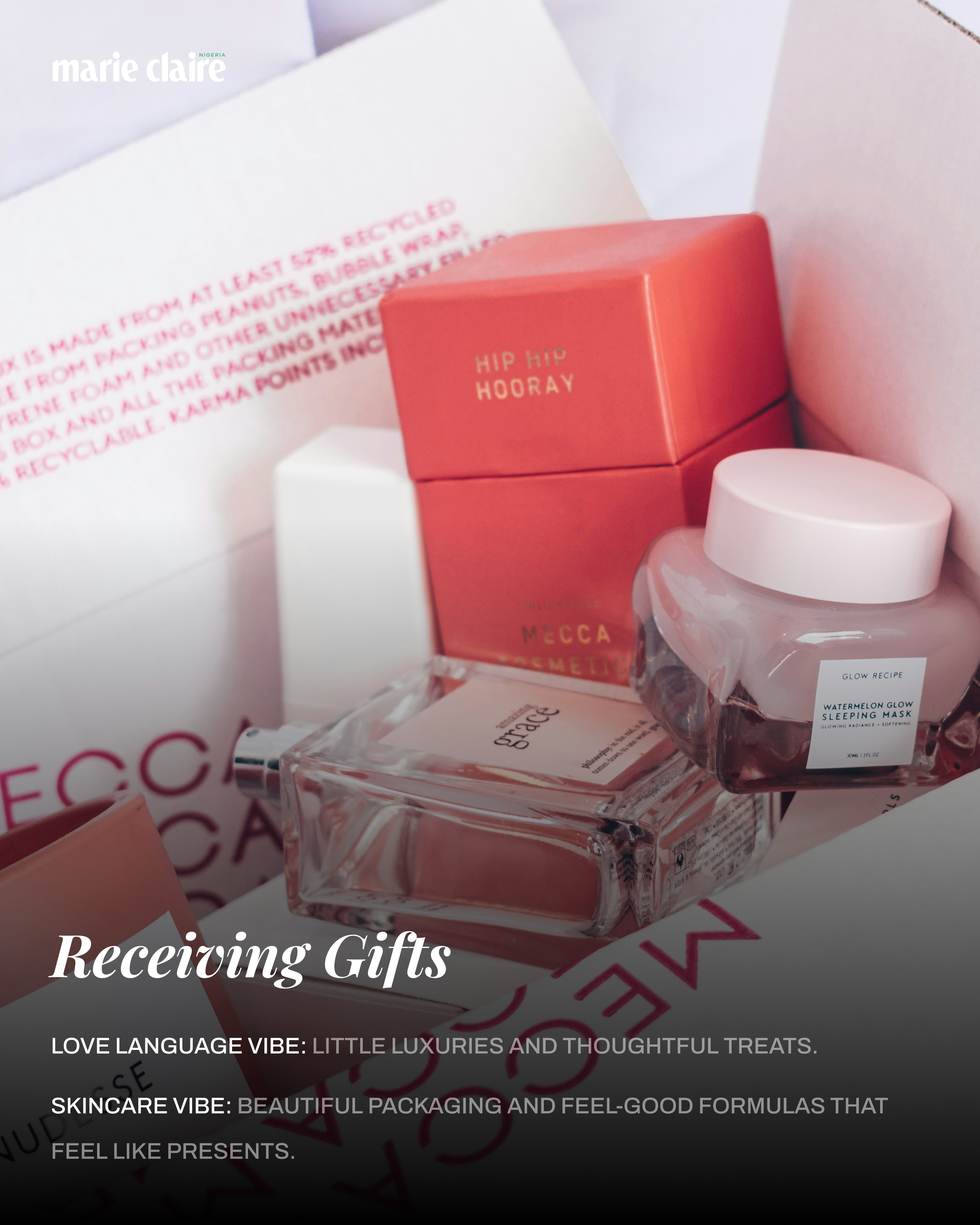 Skincare love languages - self-care routine: Receiving gifts