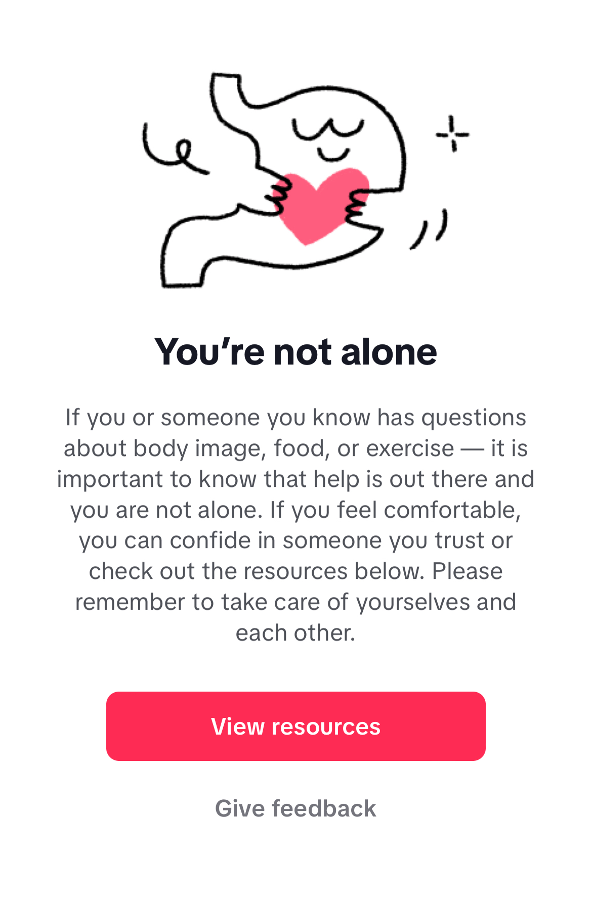 A screenshot of the results page on TikTok if you type "SkinnyTok" into the search bar via TikTok