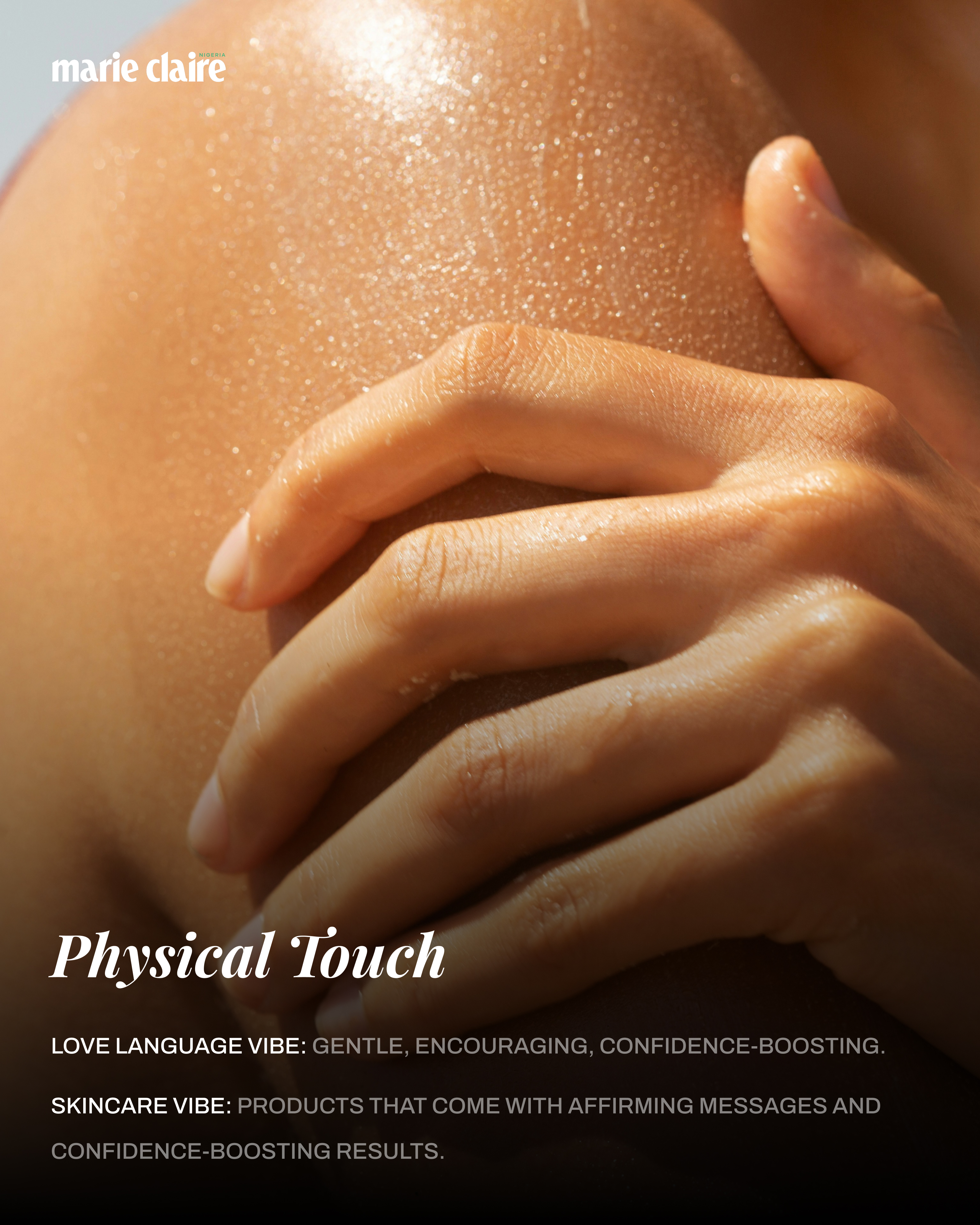 Skincare love languages - self-care routine: Physical touch