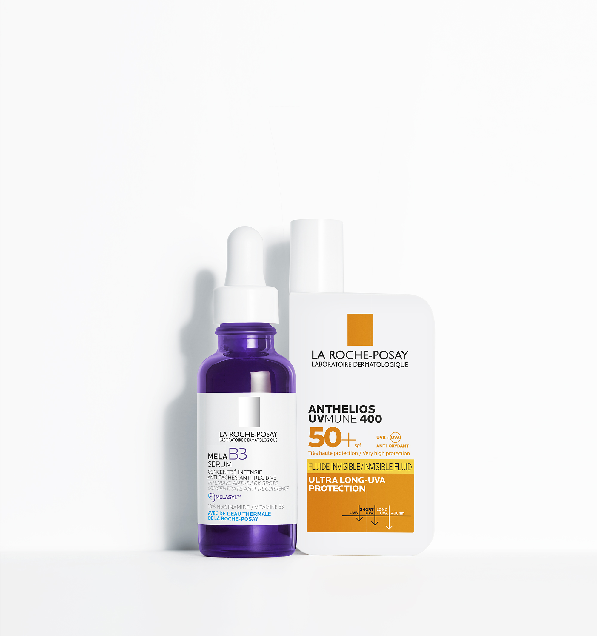 La Roche-Posay Anthelios sunscreen and Mela B3 serum