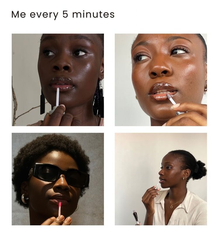 Lip gloss is a travel beauty essential for black women