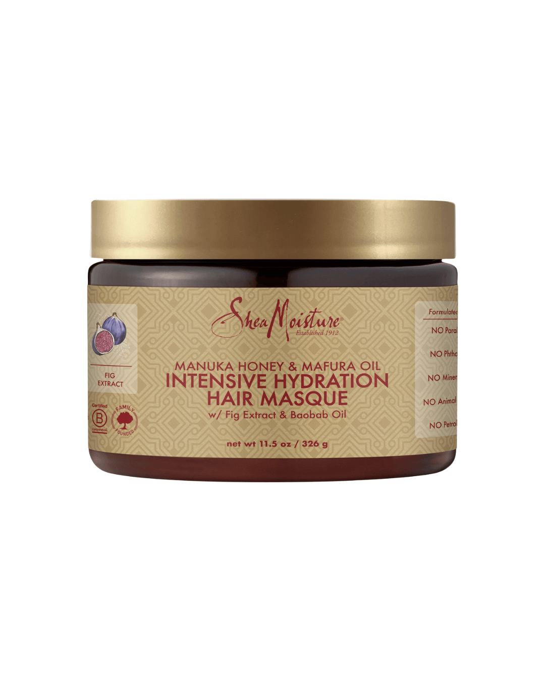A jar of Shea Moisture’s Manuka Honey & Mafura Oil Intensive Hydration Masque via beautyhutafrica.com