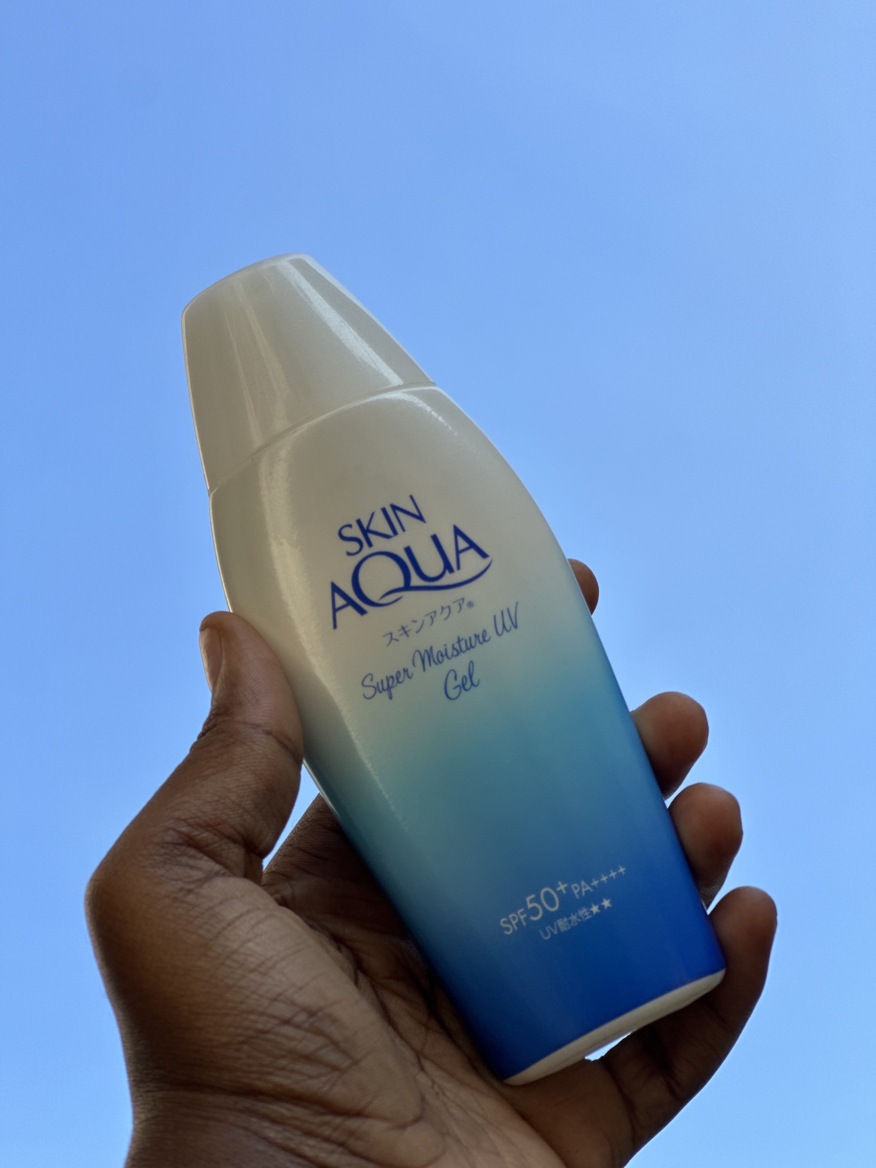Best sunscreens for black skin - Skin Aqua UV super moisture gel sunscreen via Wumi Tuase-Fosudo