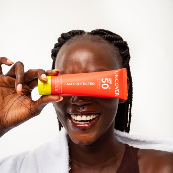 Best sunscreens for black skin - Uncover aloe invisible sunscreen via uncoverskincare.com
