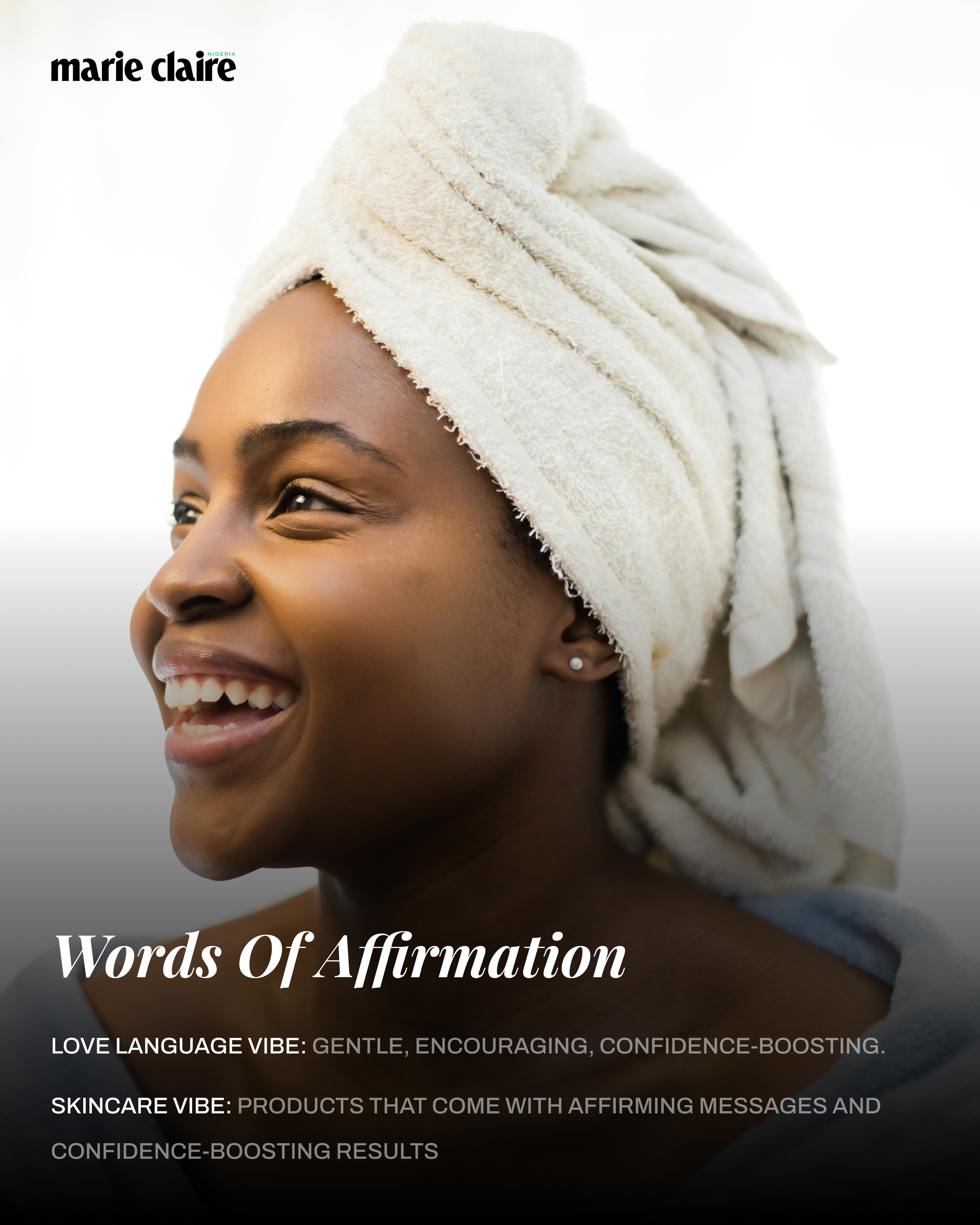 Skincare love languages - words of affirmation