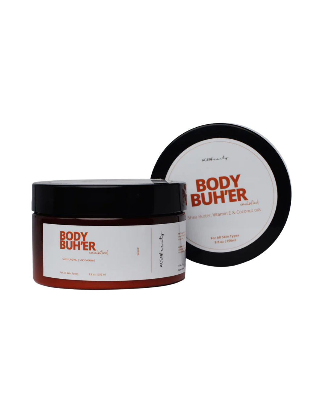 Body Buh’er in “Vanilla” by Acen Beauty against a white background via beautyhutafrica.com