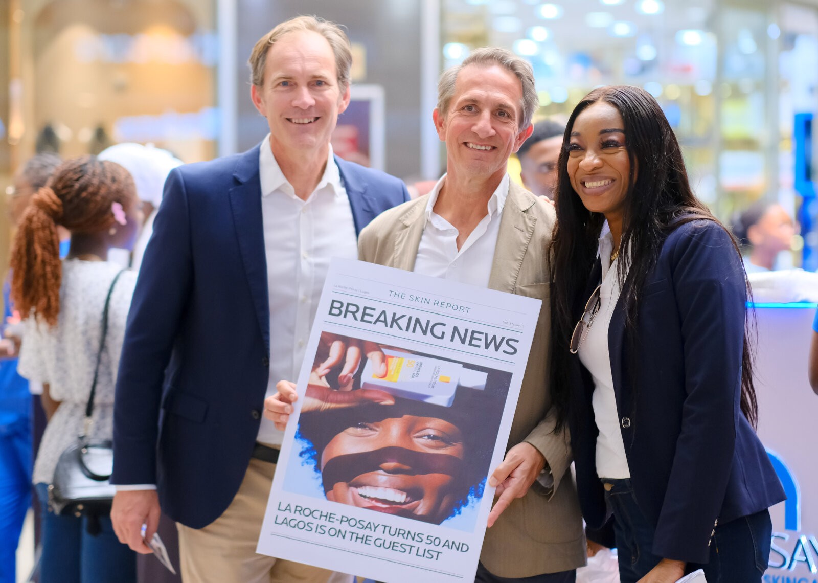 L'Oreal representatives at the La Roche-Posay pop up in Ikeja City Mall, Lagos