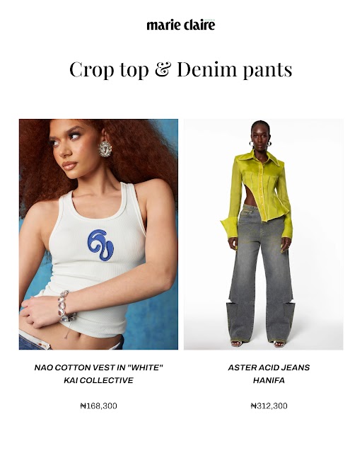 Summer outfits- Crop top & Denim pants