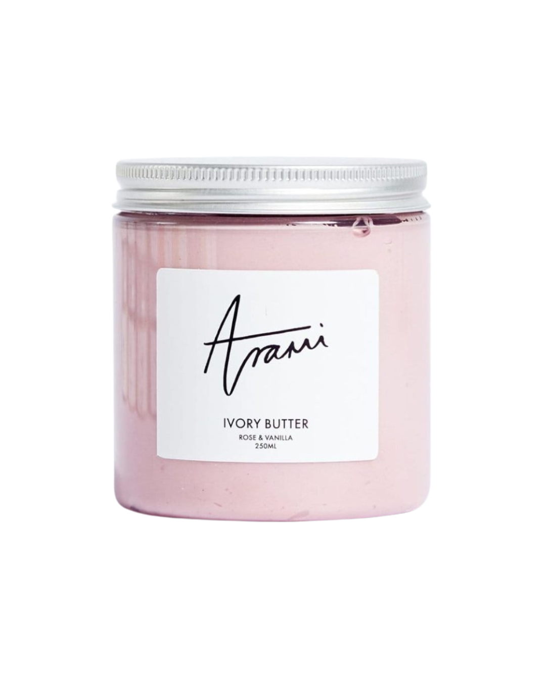 Ivory Butter in “Rose & Vanilla” by Arami Essentials against a white background via beautyhutafrica.com