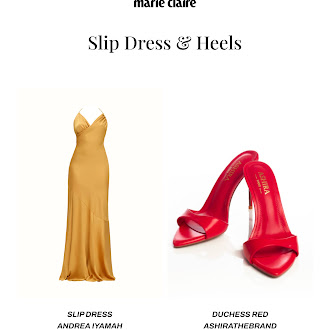 Slip dress and heels