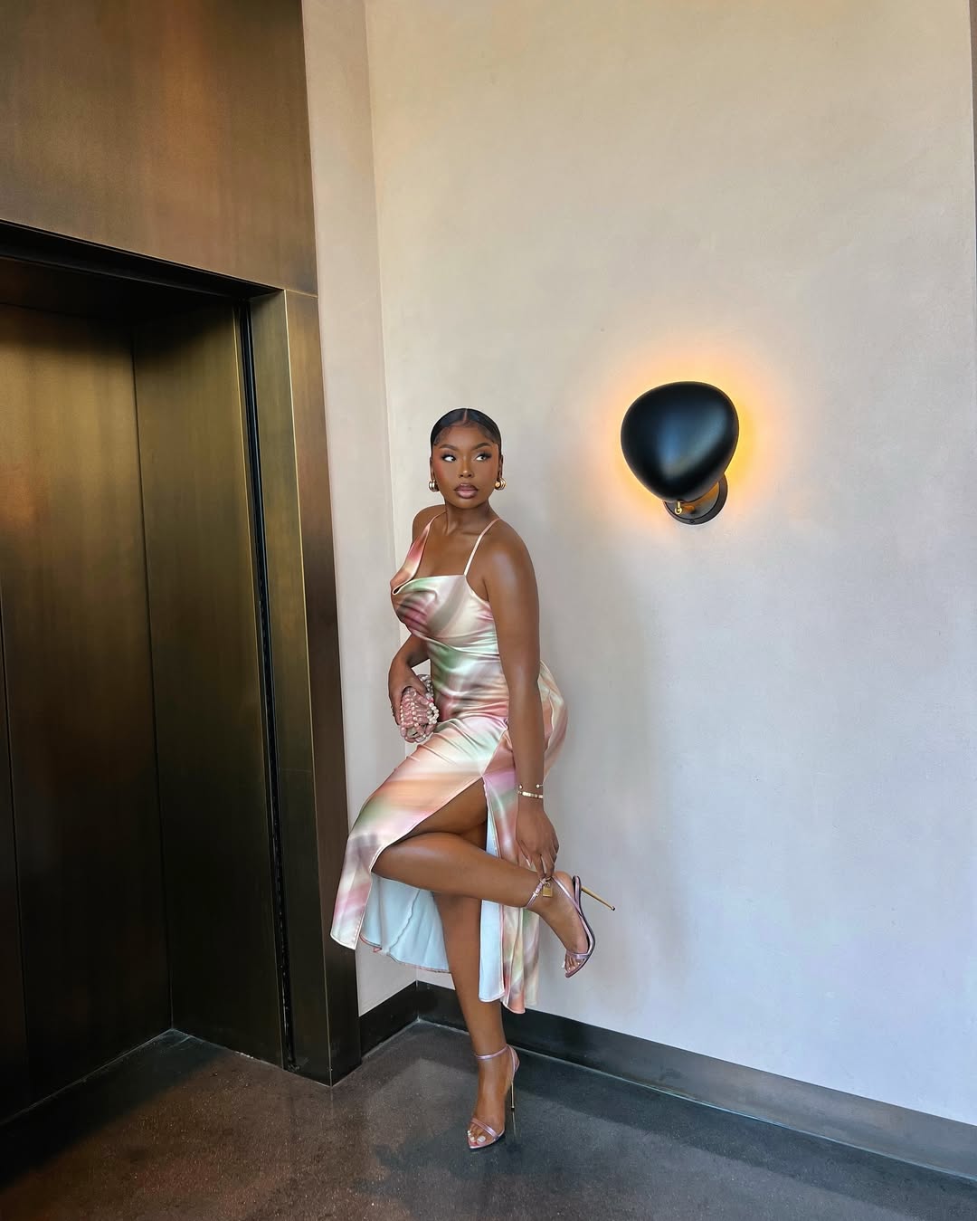 Summer outfits- Tamara in a colourful slip dress by New Look via @tamara_Idn on Instagram