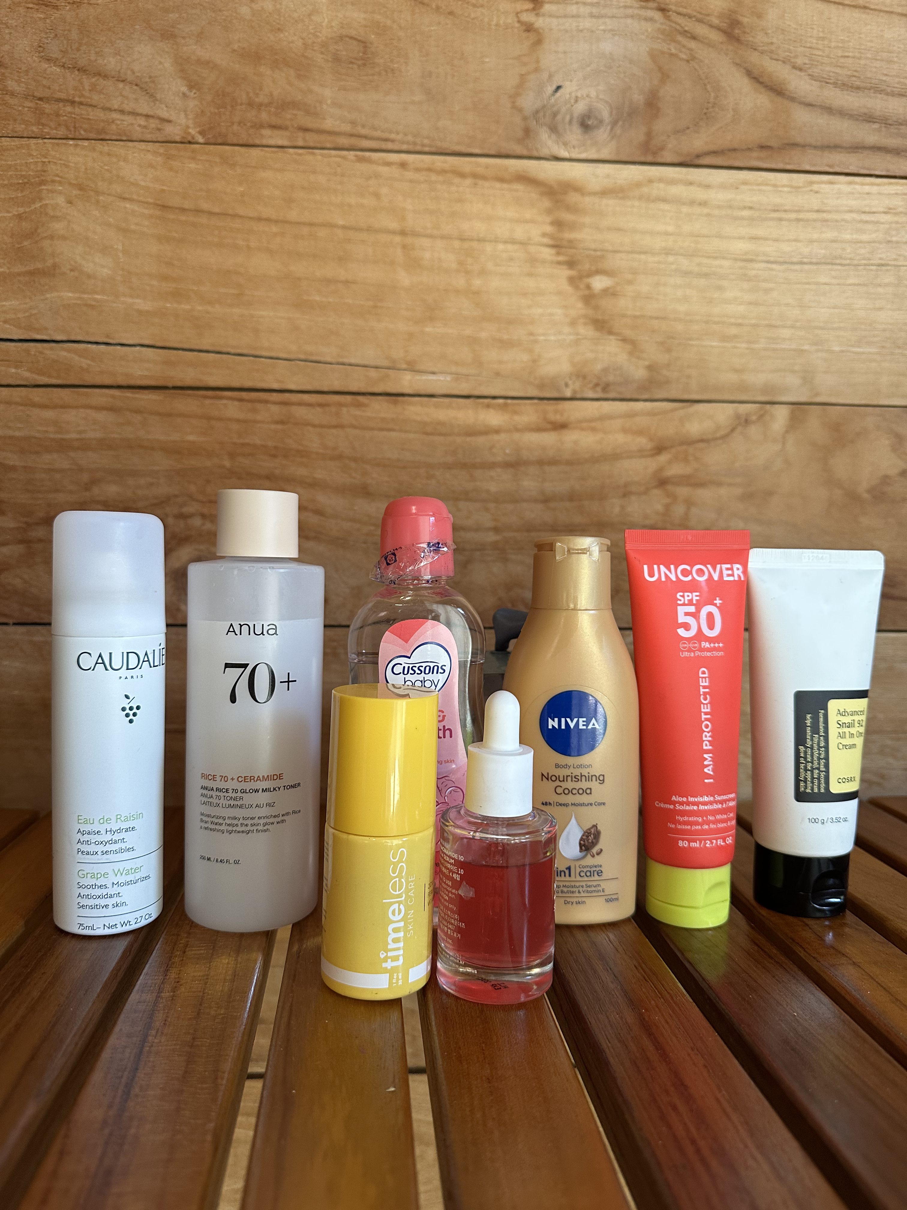 Adapt your beauty routine for different climates. Skincare products via Wumi Tuase-Fosudo.