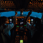 India's female pilots: two female pilots in the cockpit by Freddie via Unsplash