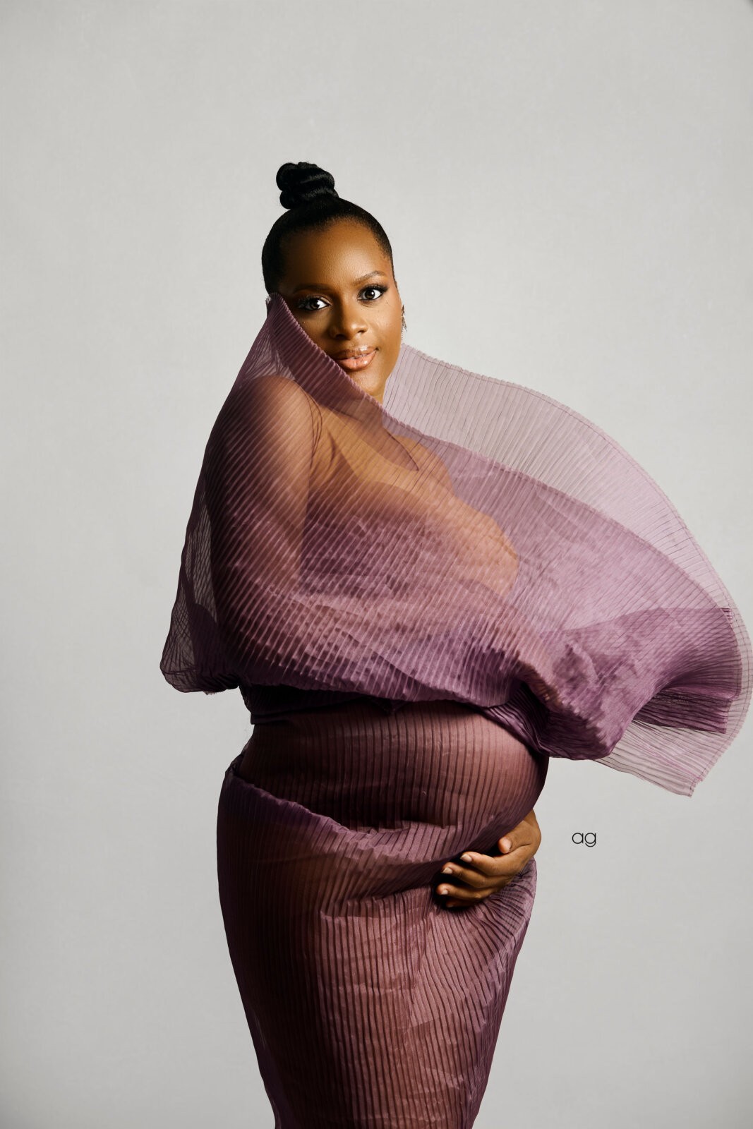 Postpartum self-care routine - Tope Okodugha at her maternity shoot
