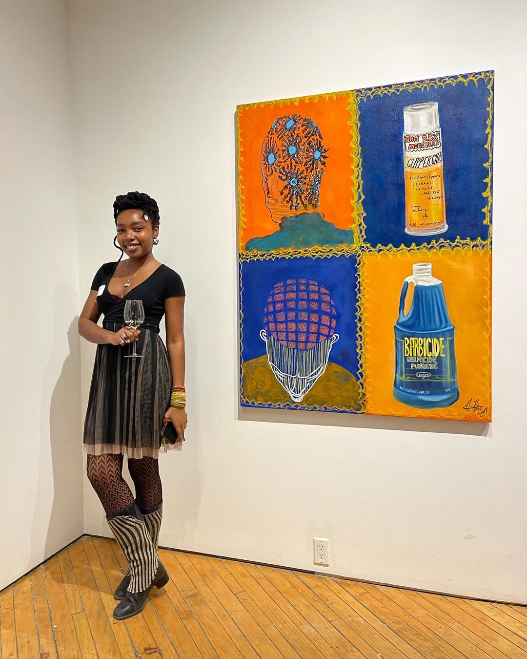 A portrait of Ehiko Odeh and her work @ehikoo via Instagram 