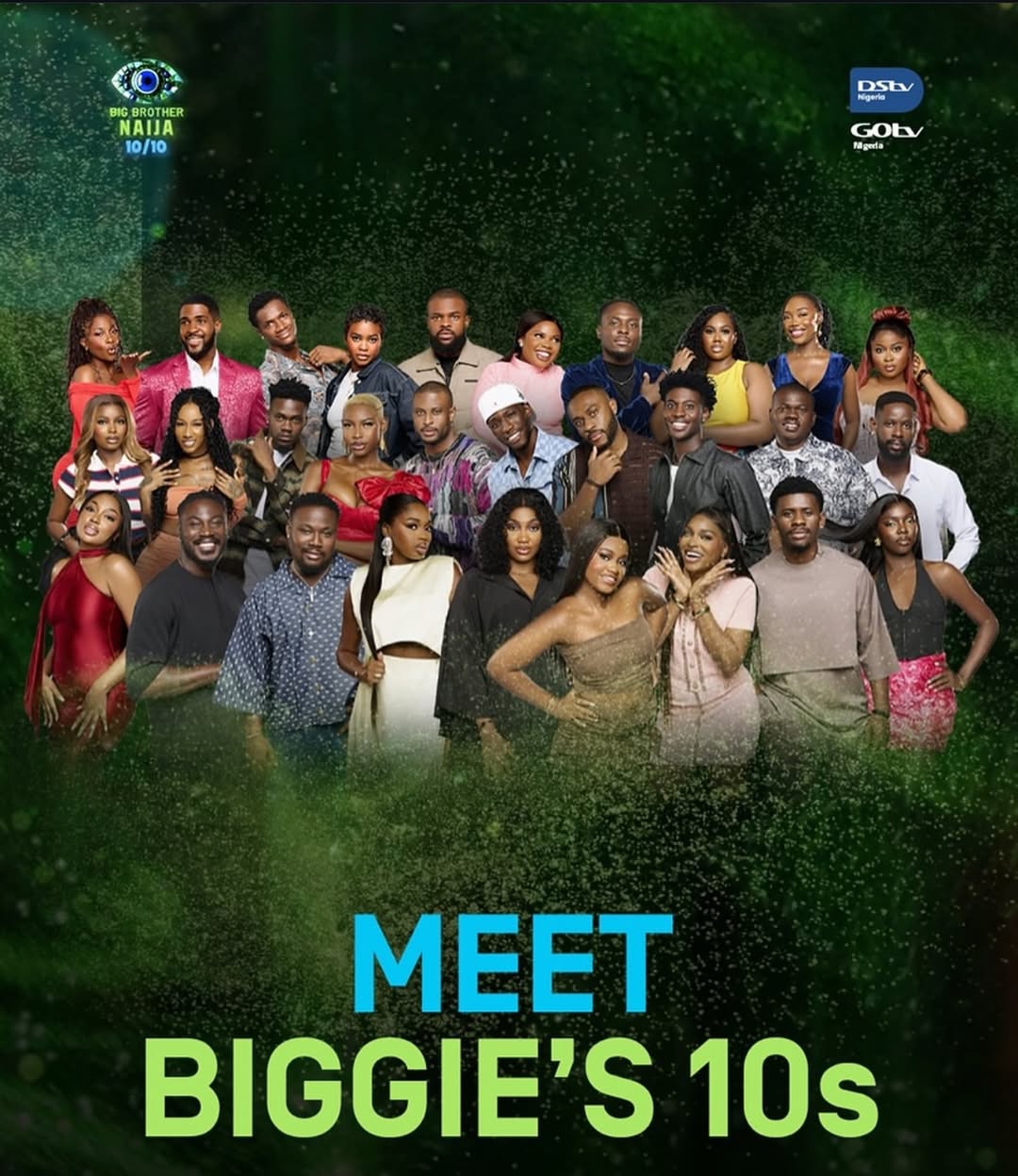 A group photo of the Big Brother Naija Housemates via @bbnaija_season10 via Instagram