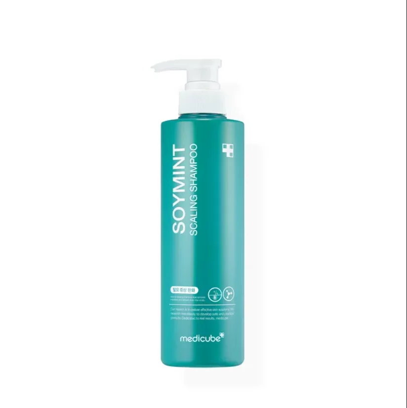 4C Hair wash-day routine products- MEDICUBE -SOYMINT Scaling Shampoo via buybetter.ng.