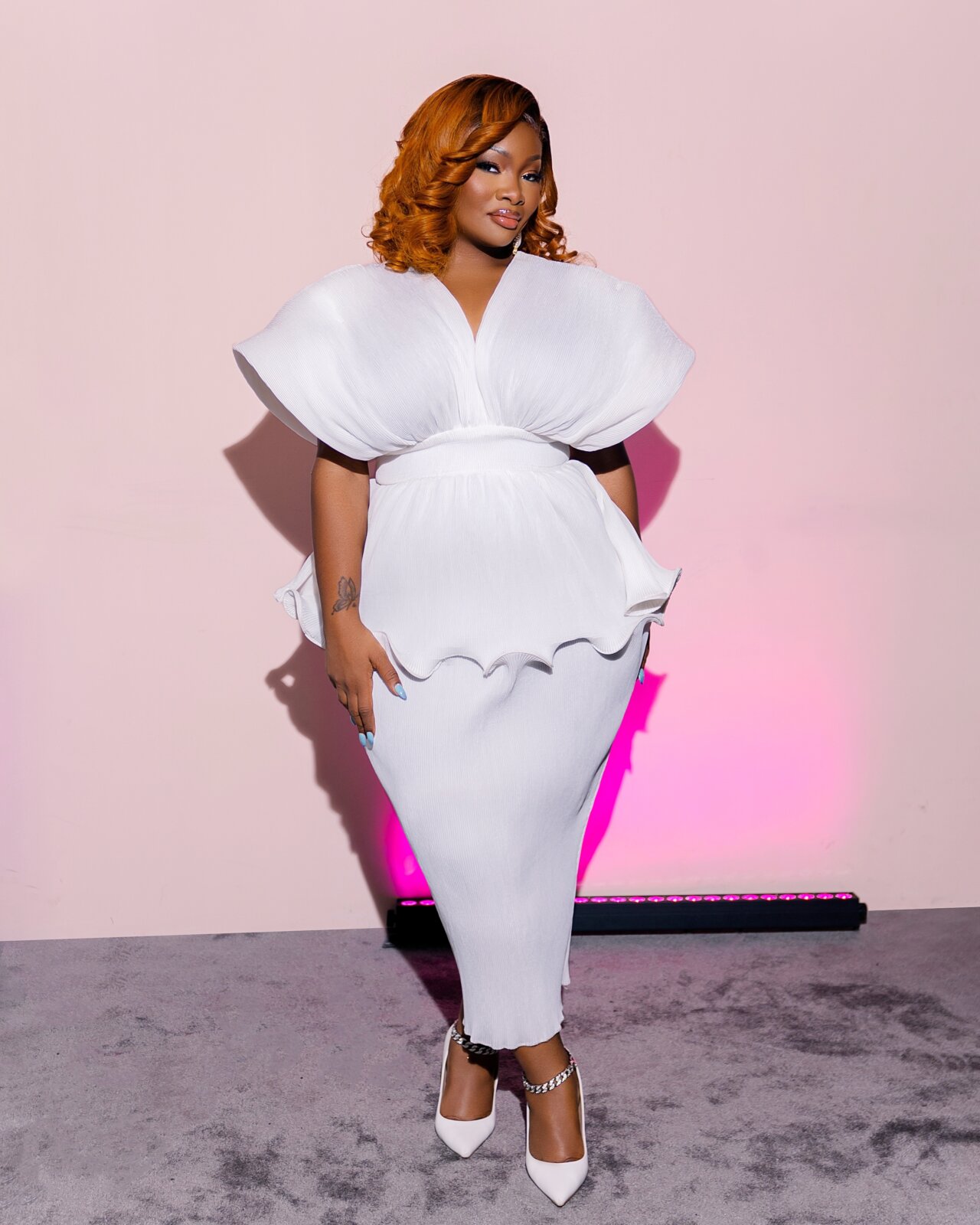 Mum style diaries - Toolz Oniru-Demuren in a white dress by The Studio by SBYM
