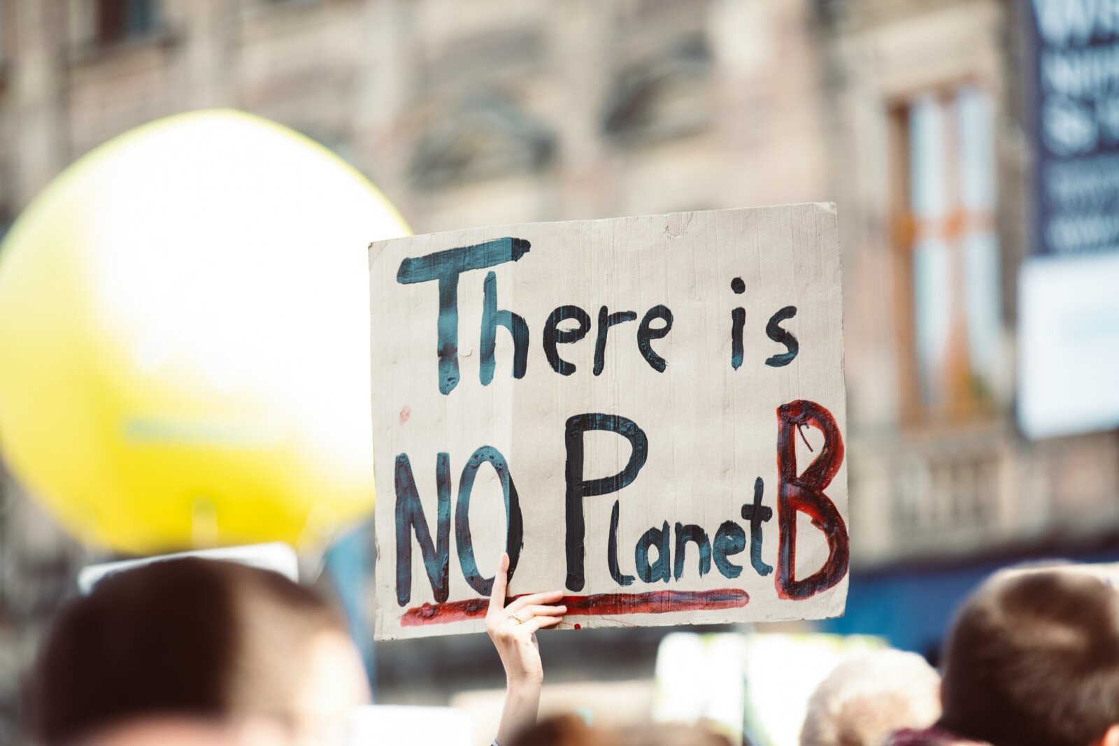 "There is no planet B" protest signage by Markus Spiske via Unsplash