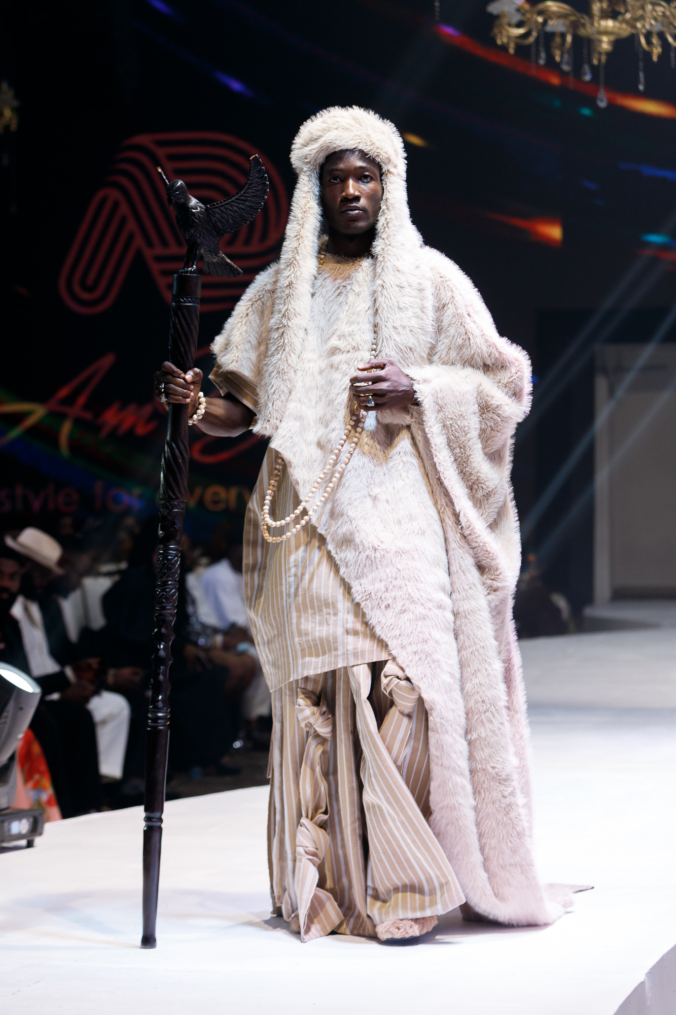 Portrait of a model on the runway by Falade Lukmon @the.look.man