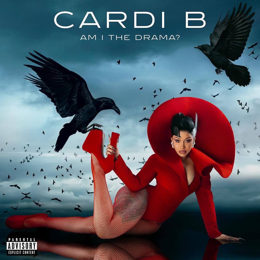 Cardi B on her album cover “Am I the drama” via @iamcardib on Instagram